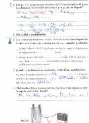 Chemija 9 klasei 1 dalis 52 puslapis nemokami pratybų atsakymai