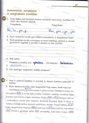 Lietuviu kalba 7 klasei 1 dalis 47 puslapis nemokami pratybų atsakymai